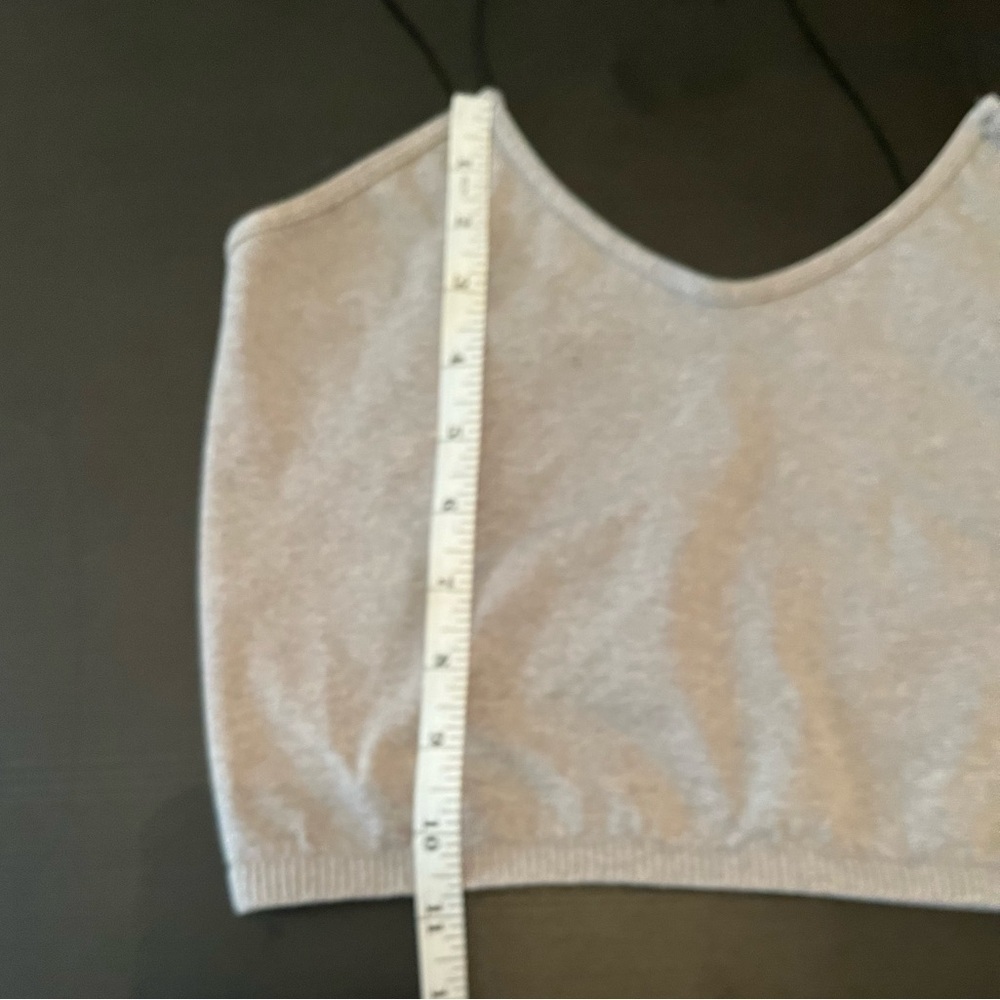 Free People Intimately Skinny Strap Seamless Brami Cami Crop Top Gray Size M/L - Picture 6 of 6